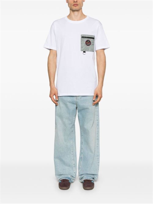 T-shirt uomo Mauna Kea taschino bianco verde MAUNA KEA | MKU100CL100